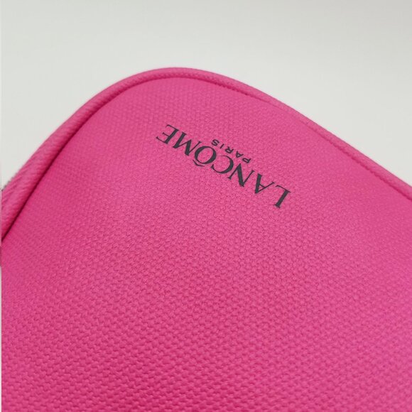 NEW Lancome Pink Cosmetics Makeup Bag Limited Edition 9.5"x7"x3" Travel Barbie - Picture 14 of 16